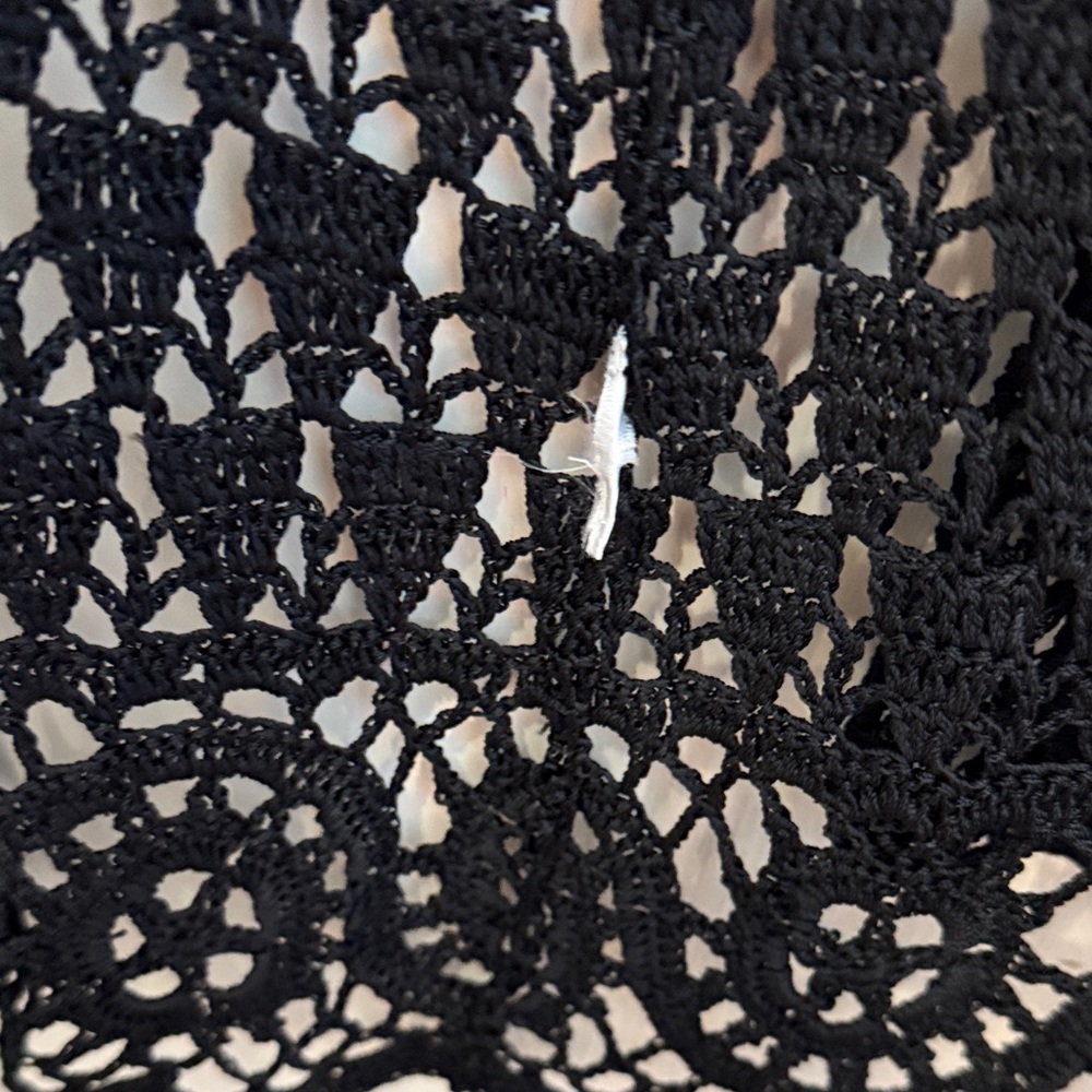 Vintage Dolcedolce by Joe Bloggs Elegant Black Crochet Cardigan - Picture 8 of 8